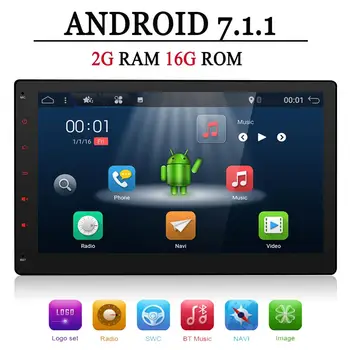 

2 Din 10inch Universal Android 7.1 2GB RAM Car Radio Stereo GPS Navigation WiFi 1024*600 Detachable Touch Screen 2din Car PC