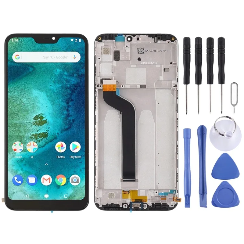 ЖК-дисплей для Redmi 6 pro сенсорная панель дигитайзер Xiaomi Mi A2 Lite Pro экран с рамкой |
