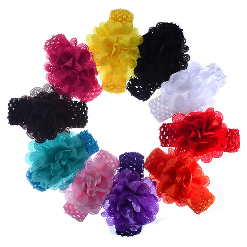 

Baby Girl Big Chiffon Flower Headbands Cute Baby Headband Hair Band Newborn Toddler Turban Head Wrap Children Hair Accessories