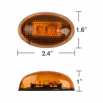 

LED Side Marker light Bed Red+Yellow Waterproof Shockproof 12V DC Lamps