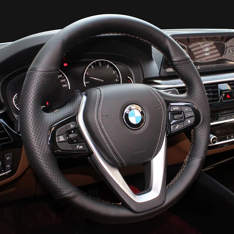 

Suitable for BMW 3 Series 5 Series 7 Series M Series X1 X5 X3 320li X2 X4 hand-sewn steering wheel cover leather grip cover