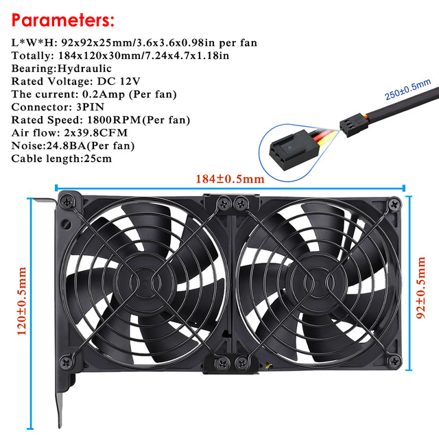 Universal VGA Cooler 80MM 90MM Ultra Quiet Desktop Computer Chassis PCI Graphics Card Double Fan&Triple Fan Radiator