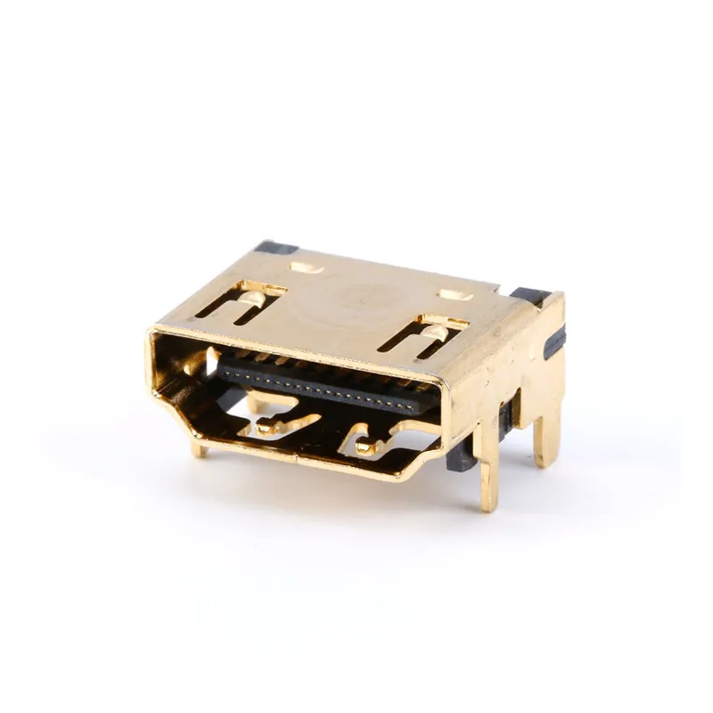 10 шт. и гнездового разъема HDMI/разъем 19PIN 19 P под прямым углом smt smd 90 градусов позолоченный hd 19 PIN