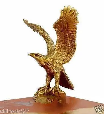 Small Bronze Brass Statue EAGLE/Hawk Figure figurine 4.5" High Garden Decoration real Brass Bronze