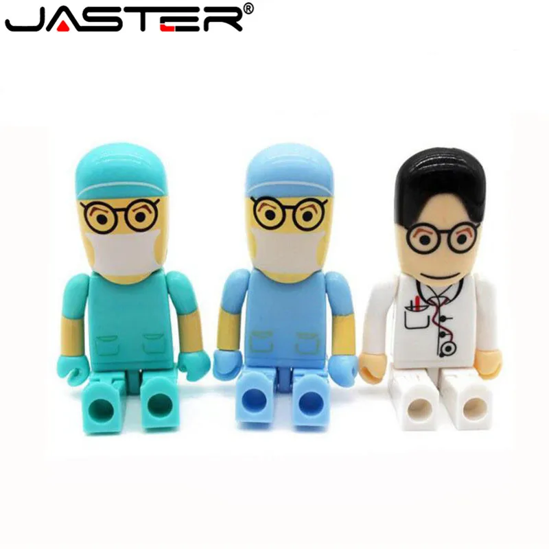 JASTER Printable Signs Doctor Cartoon Series Pendrive2.0 4GB 8GB 16GB 32GB 64GB Hospital Dental Gifts USB Flash Drive Лучший подарок|USB