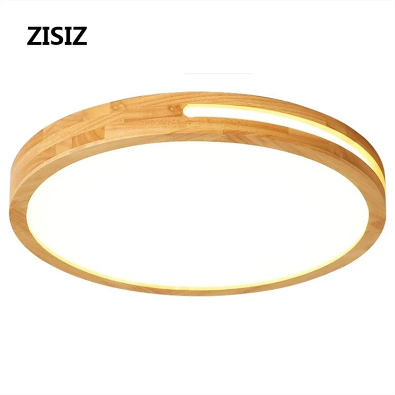 

Lamparas de techo LED Ceiling Lamp for Bedroom Simple Modern Wood Living Room Lamp Nordic Round Hanglamp Light Fixtures