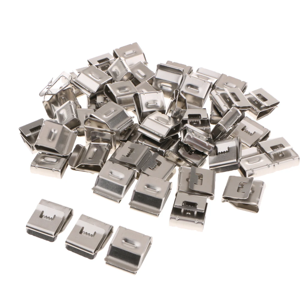 50PCS/ PACK PV Stainless Steel Wire Solar Cable Fastener Clips Management | Автомобили и мотоциклы