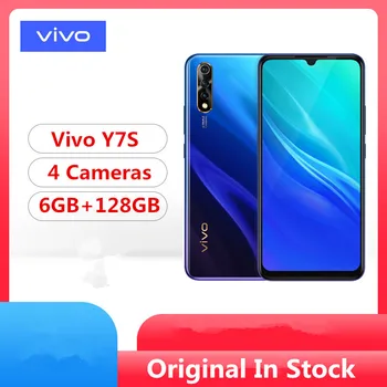 

Original Vivo Y7S Mobile Phone Helio P65 Android 9.0 6.38" Super AMOLED 2340x1080 6GB RAM 128GB ROM 16.0MP Screen Fingerprint