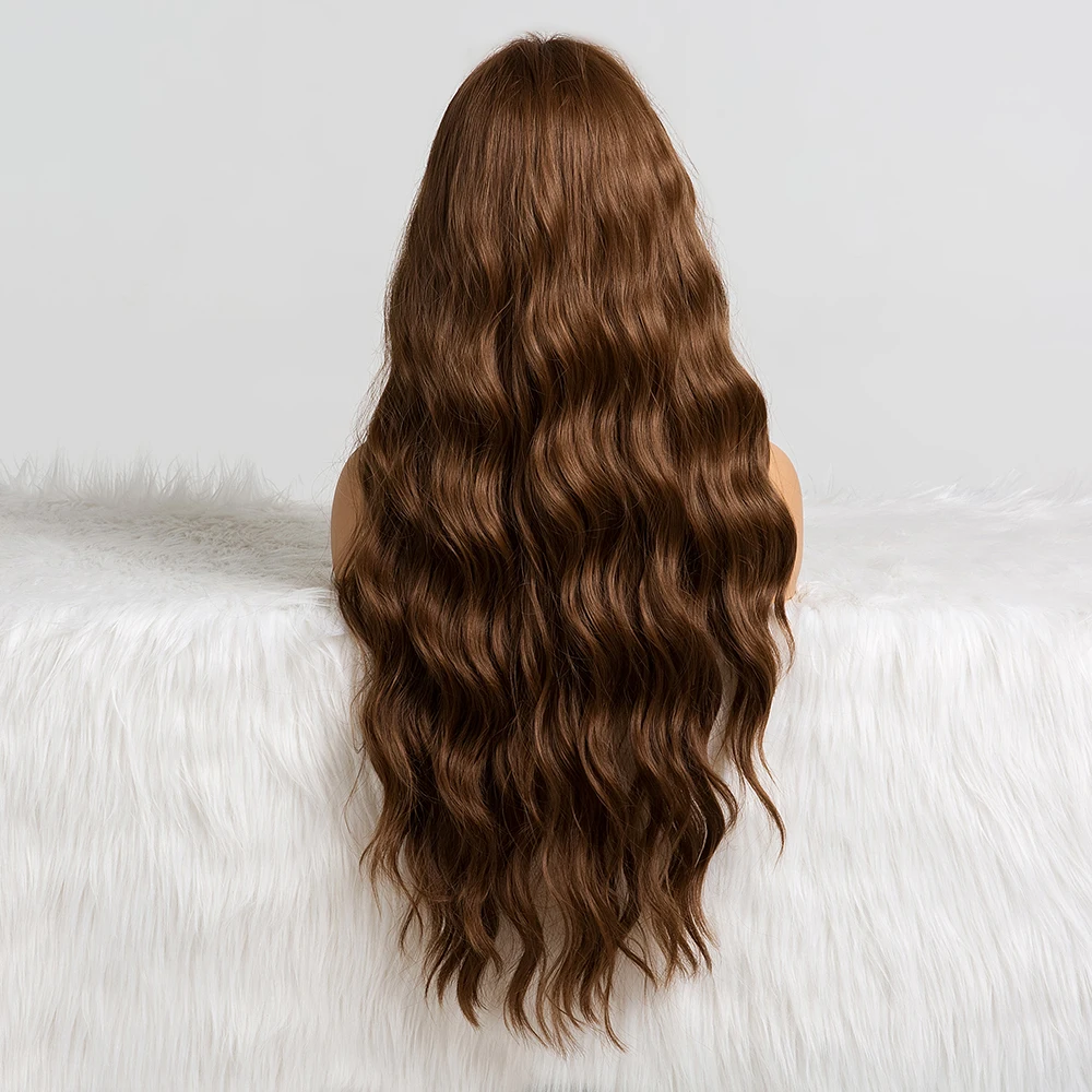 EASIHAIR длинные волнистые коричневые парики Высокая плотность температура Синтетические парики для женщин Косплей парики термостойкие парики волос