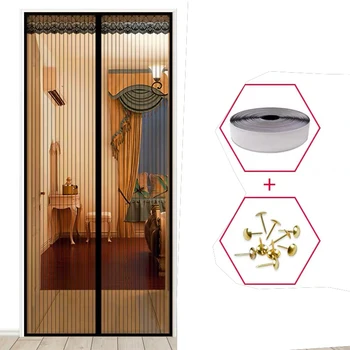 

Anti Mosquito Door Magic Tulle Curtains Summer Velcro Magnetic Mesh Net Soft Curtain Automatic Closing Screen Doors