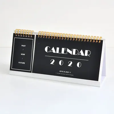 Simple Black and White Series Desk Calendar DIY Note Memo Coil Calendars.09-.12 Daily Schedule Planner - Цвет: D