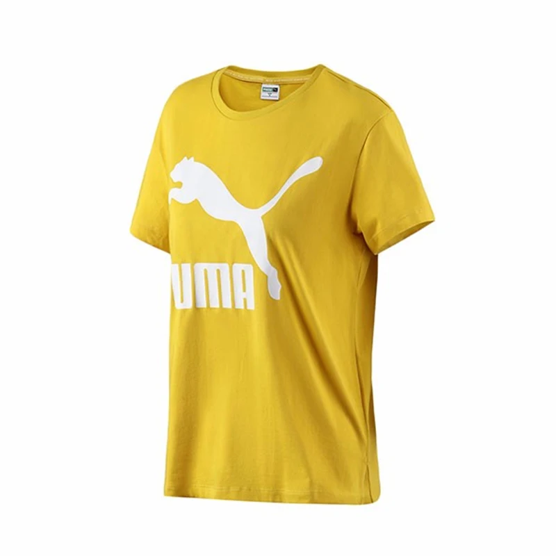 Новое поступление, оригинальные классические женские футболки с логотипом Пума, спортивная одежда с коротким рукавом