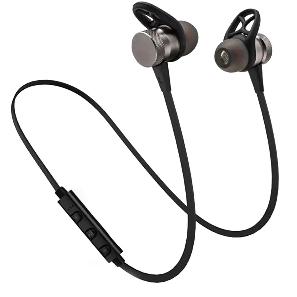 Магнитные беспроводные Bluetooth наушники стерео спортивные водонепроницаемые
