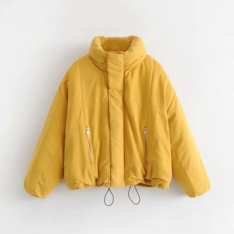 

Europe And America Commuting Solid Color Detachable Cap Short Cotton-padded Clothes Q3-8671