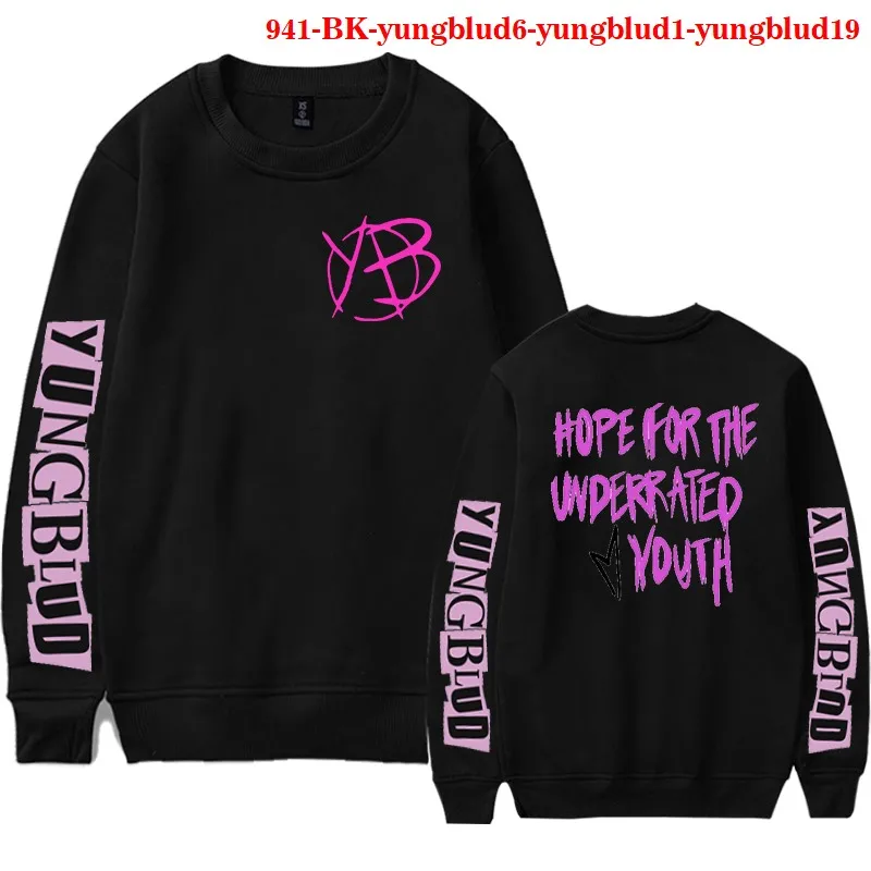 

Women Hoodies Harajuku Yungblu-printed Warm Cotton Womens Clothing Gothique Yungblu Oversized Hoodie Winter Outwear Casual Loose