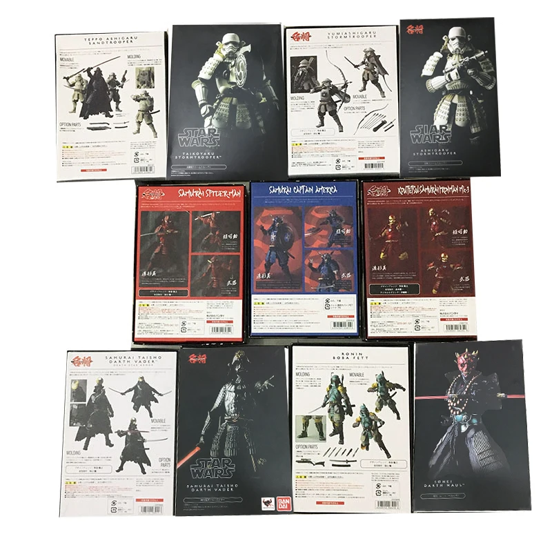 

7 inch Star Wars Samurai Taisho Boba Darth Maul Vader Ashigaru Taikoyaku Akazonae Teppo Ahigaru Yumiashigaru Koutetsu Figure Toy