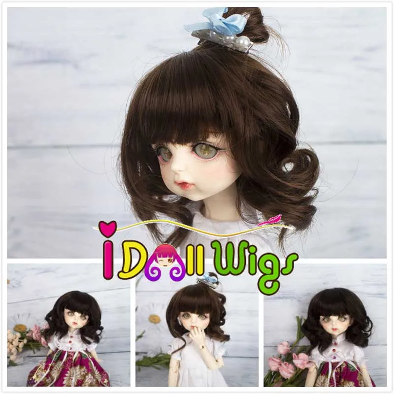 

New shocking Arrive!1/6 scale BJD wig soft fiber hair for BJD/SD doll accessories Free Shipping muziwig
