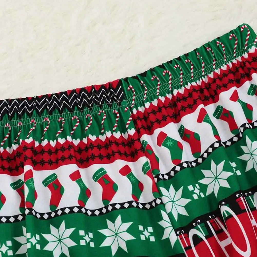 Рождественская Одинаковая одежда для всей семьи, пижама с принтом, комплект одинаковой одежды с длинными рукавами, одежда для сна для взрослых женщин и детей, Рождественская одежда