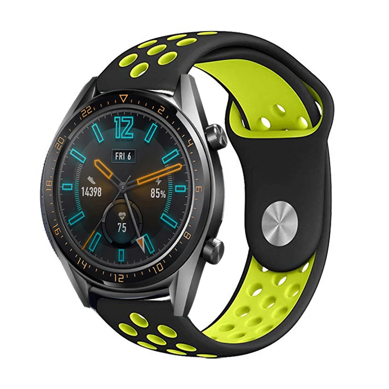 Спортивный Браслет Для huawei GT Watch Sttrap 22 мм мягкий резиновый ремешок для часов Galaxy Watch 46 мм gear S3 Amazfit 1 2 22 мм ремешки на запястье