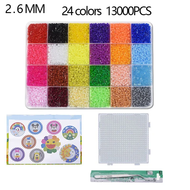 OUYANKA 6300 Cuentas para Planchar 5 mm Cuentas de Hierro Fusibles 24  Colores Hama Beads Kit Completo con Papel de Planchar ara DIY Manualidad  Regalo de Cumpleaños Fiesta Niños (YF-02345) : 