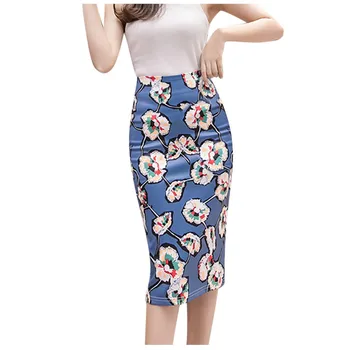 

Factory direct sales Women Retro Sexy Casual Printing Splicing A-line Tight Fit Fork Opening Skirt Are you sure not to buy it