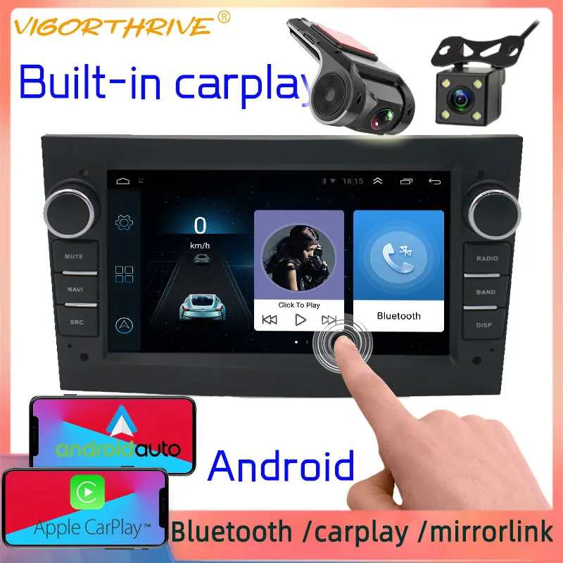 Car Radio 2 Din 7-inch Android 9.1 Built-in Carplay 1G +16G Gps Navigation Multimedia Player Wifi Bluetooth for Opel ( No DVD) | Автомобили