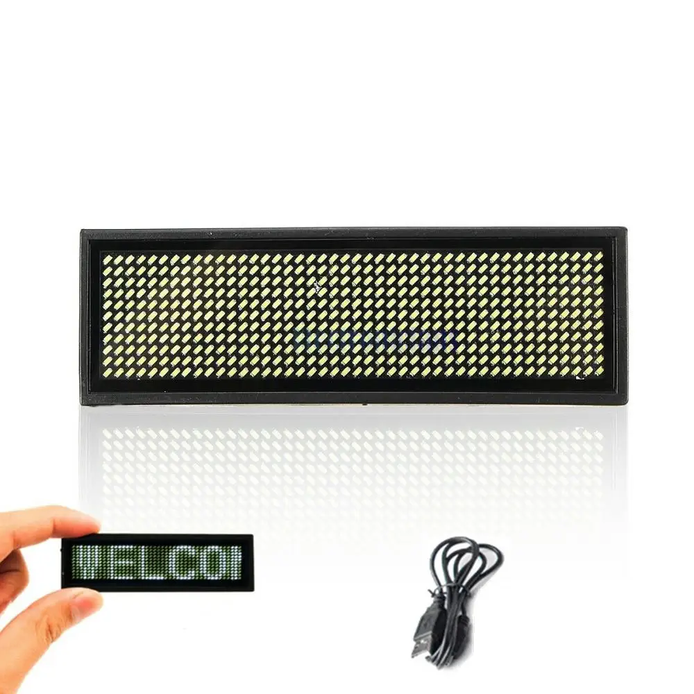 Mini pantalla Digital LED V9.92, módulo de placa de identificación programable recargable, con y Pin Mobile