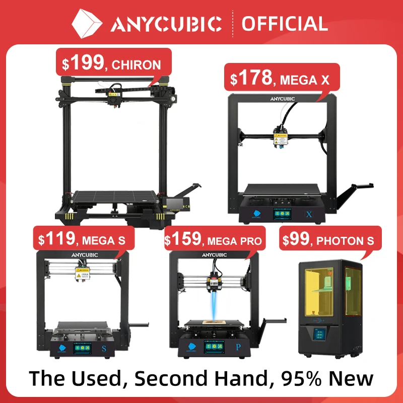{Подержанный б/у 95% новый} ANYCUBIC 3D принтер Mega S X лазерная гравировка Pro Zero Chiron Photon |