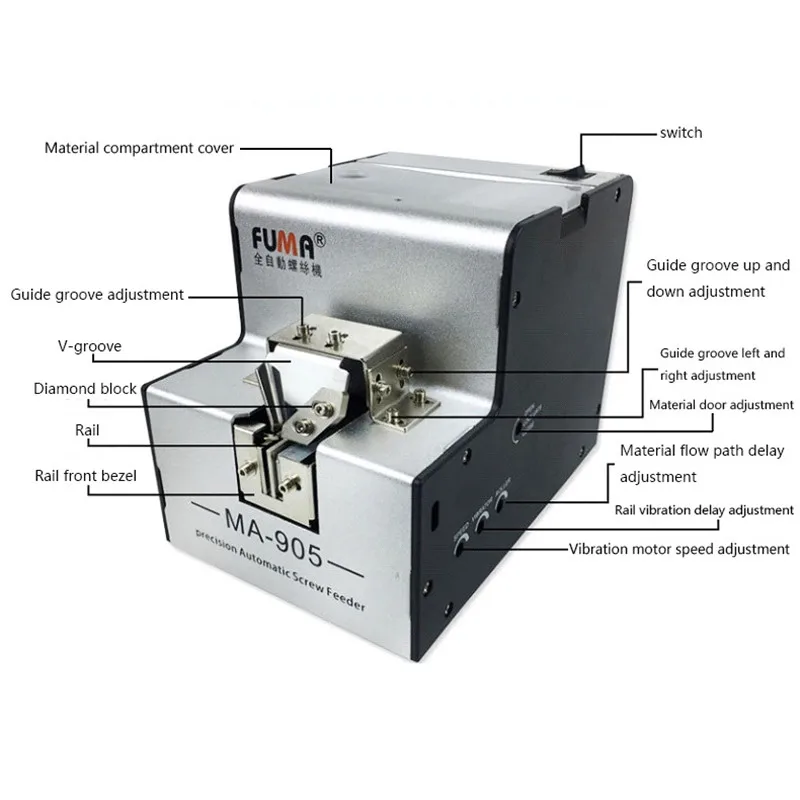 Автоматический винт машины MA-905 регулируемое устройство подачи винтов автоматическая кормушка винт machine1.0-5,0 мм AC100-240V