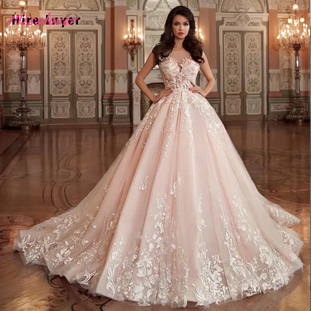 Длинное платье со шлейфом Vestido De Noiva, винтажное кружевное ТРАПЕЦИЕВИДНОЕ свадебное платье невесты, новинка, пикантное свадебное платье с вырезом лодочкой, Robe de mariee