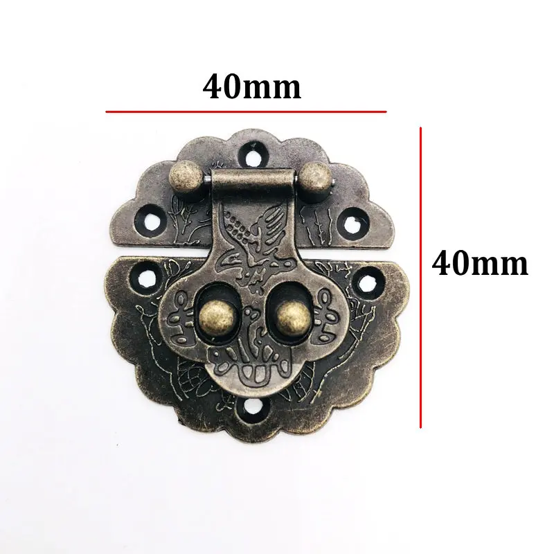 1 шт. бронзовый тон античный правый крюк защелки Засов Рог замок деревянные украшения защелка коробки крюк застежка Чехлы Chests защелка с винтами - Цвет: C