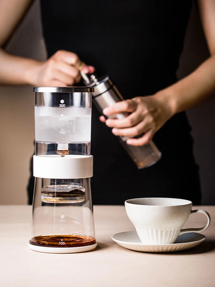 

300ML Cold Drip Coffee Maker Reusable Glass Filter Tools Portable Espresso Dripper Coffee Pot Ice Water Drip Coffee Machine