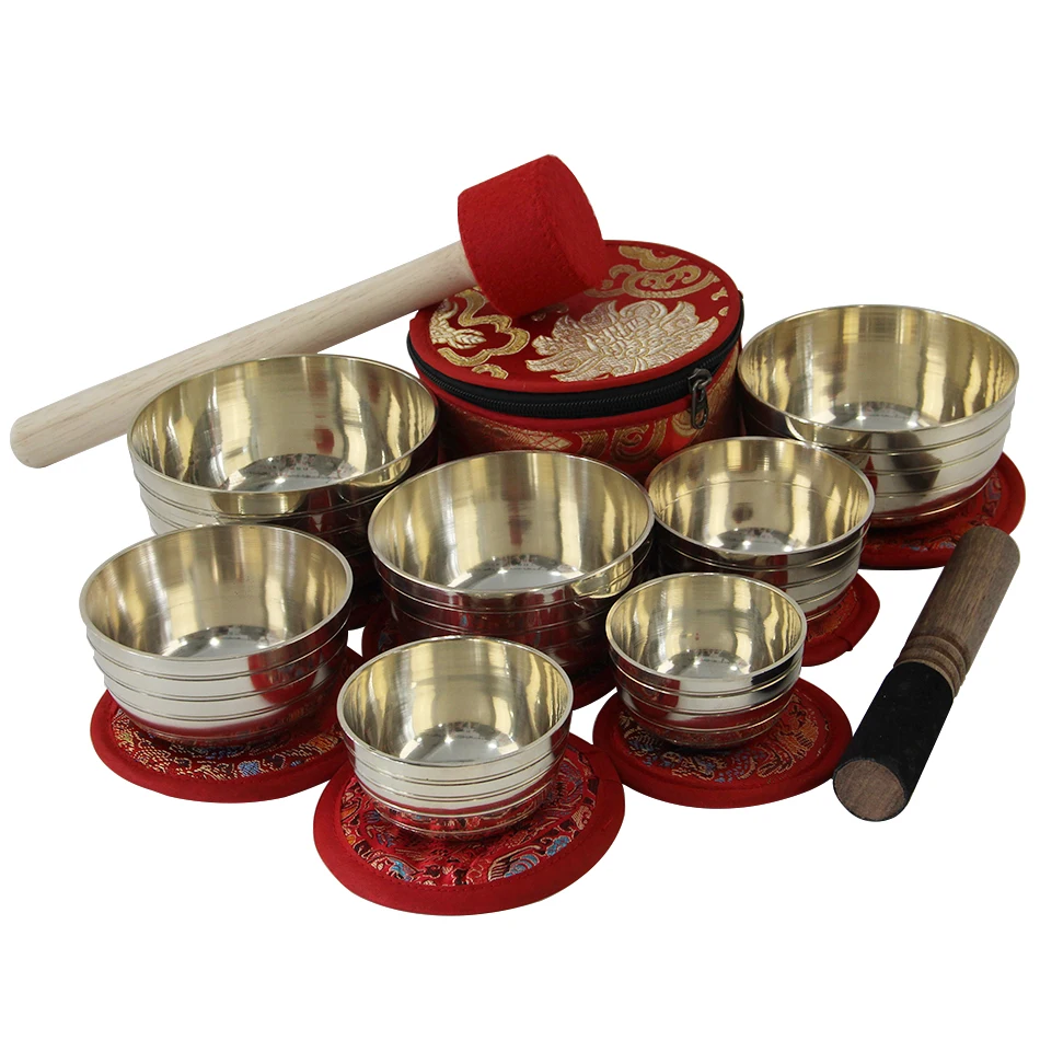 Singing Bowl Tibetan 7 Chakras Set Tibetan Bowls 7 Chakras Singing