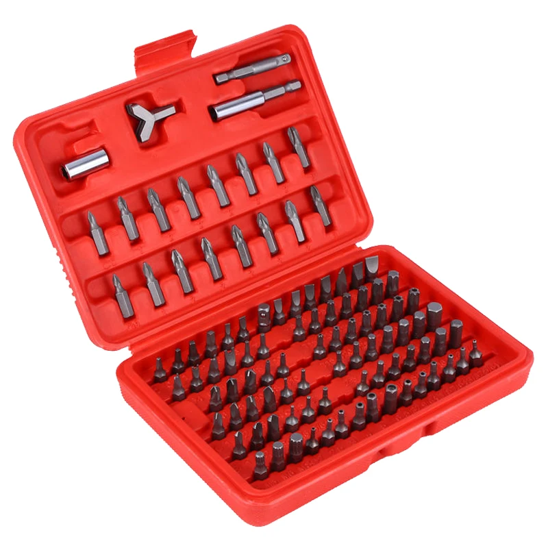 

100pcs Security Bit Tool Set drill bit set screwdriver bit set Torx Hex Drill Star Spanner Screw Driver Hand tool kit