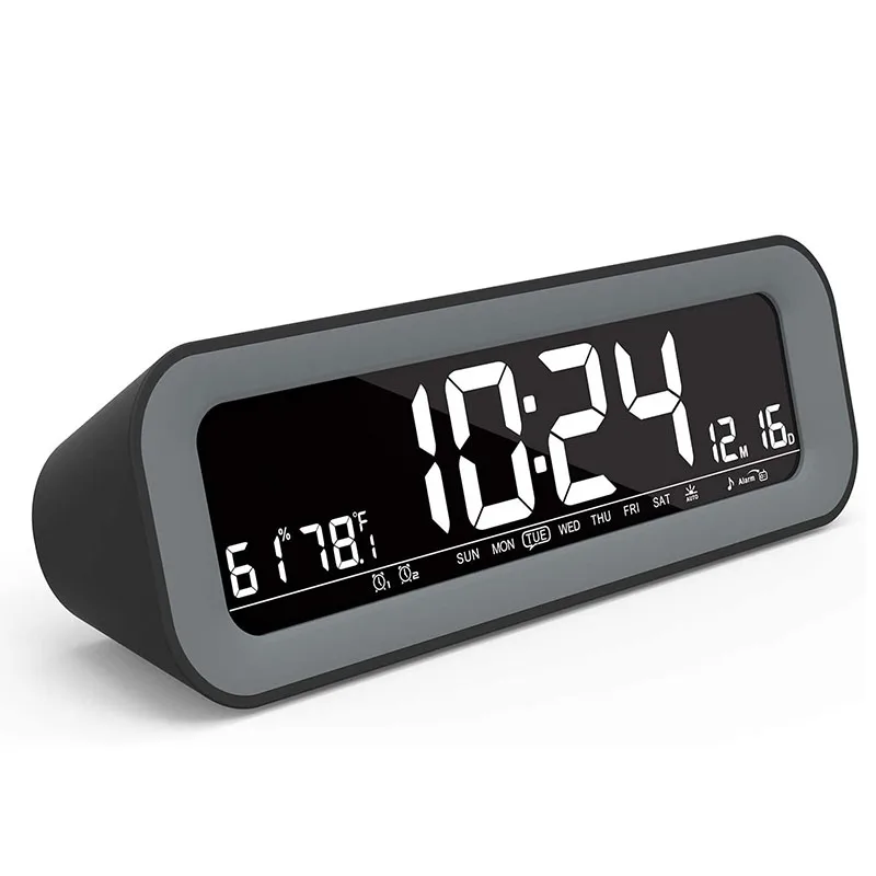 Alarm Clock Radio With Auto Dimming Fm Radio 2 Usb Charging Ports,dual