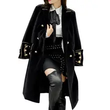 Двубортное шерстяное пальто в стиле милитари для женщин, британский стиль, для работы и бизнеса, корейский Тренч, верхняя одежда, зимние женские пальто