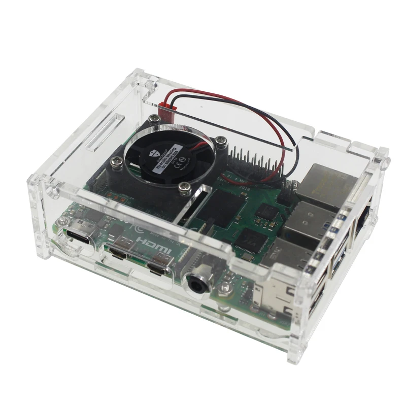 Прозрачный Защитный чехол Raspberry Pi вентилятор 2A вентиляторы охлаждения 5V протектор стартер радиатора Вентилятор охлаждения для Raspberry Pi 4 модели