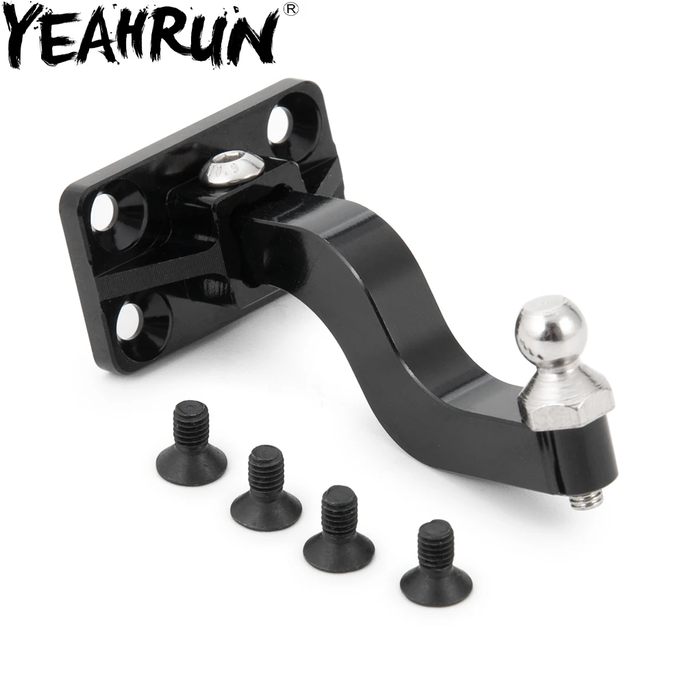 Черный металлический ЧПУ буксировочный прицеп YEAHRUN для 1/10 Axial SCX10 RC Crawler | Игрушки и