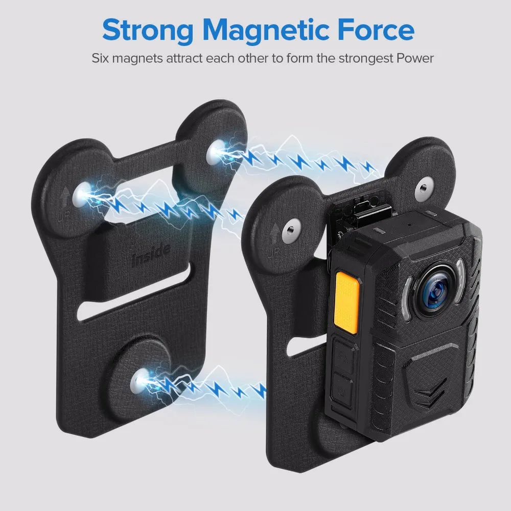 Kamera monteret med magnetisk klip