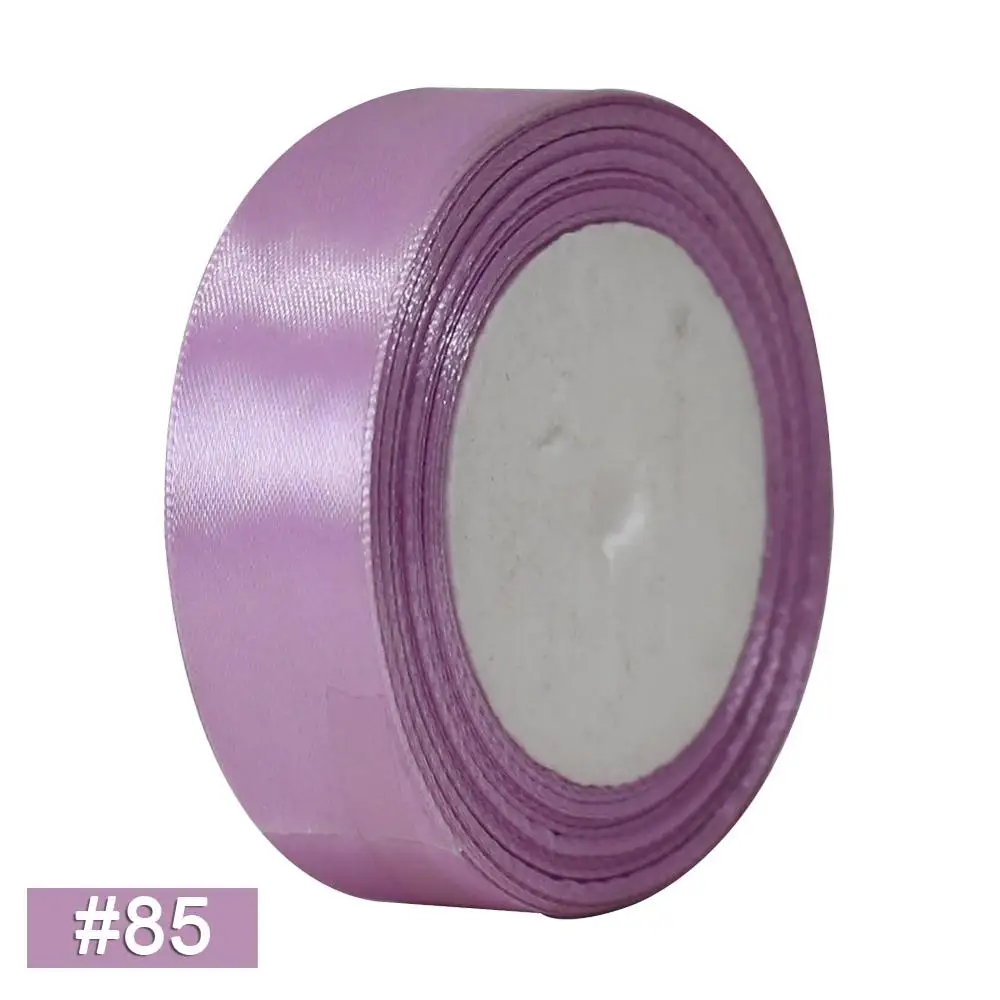 light purple 25 ярдов/рулон шелк атласная лента для свадьбы для рождественской вечеринки "сделай сам" с бантом прошитая вручную ленты подарочная упаковка ленты 6/15/20/25/40 мм - Цвет: light purple