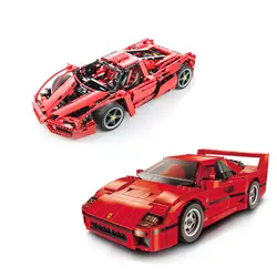 Новый Technic MOC набор кирпичей 21004 Ferrarie F1 F40 Enzo модель гоночной машины Строительные блоки наборы игрушки гонщики совместимы с 10248