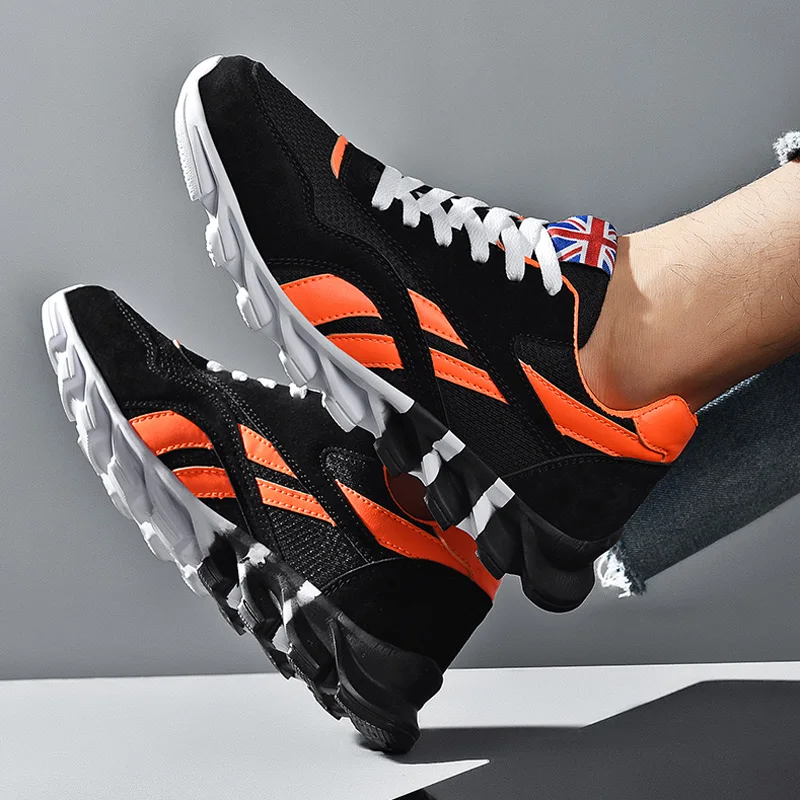 Spring Autumn Sneakers for Men Plus Size 46 Running Shoes Air Mesh Outdoor Sports Shoes Breathable Shoes Man White Black Blue
