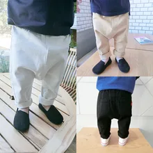 Г. Весенне-осенние детские повседневные штаны из саржи в гусеничном стиле стиль, корейский стиль, Детские эластичные обтягивающие штаны с заниженным шаговым швом