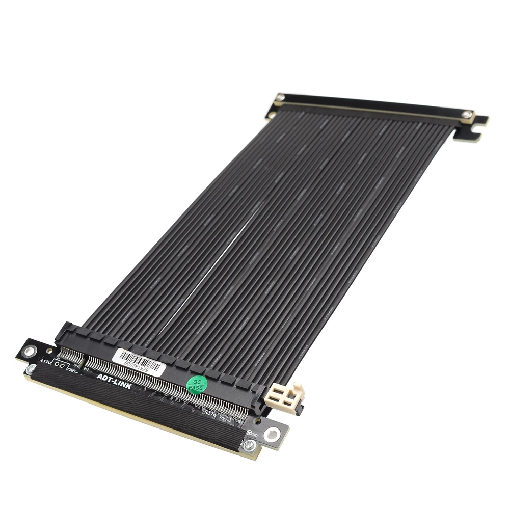 novo pcie riser cabo rtx placa gráfica itx caso duplo cabo de extensão reversa