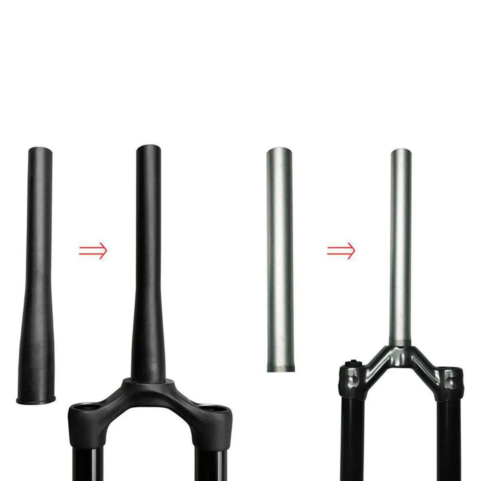 MountainBikeFrontForkHeadTubeForkPipeLengthenAluminumAlloy