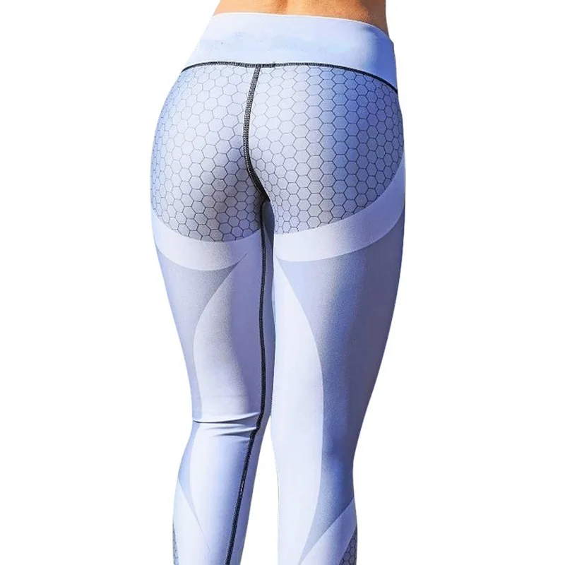 Sexy Printed Leggings Women Fitness High Waist Push Up Leggins Mujer Gym Sport Slim Fit Workout Pants Pantalones De Mujer white leggings