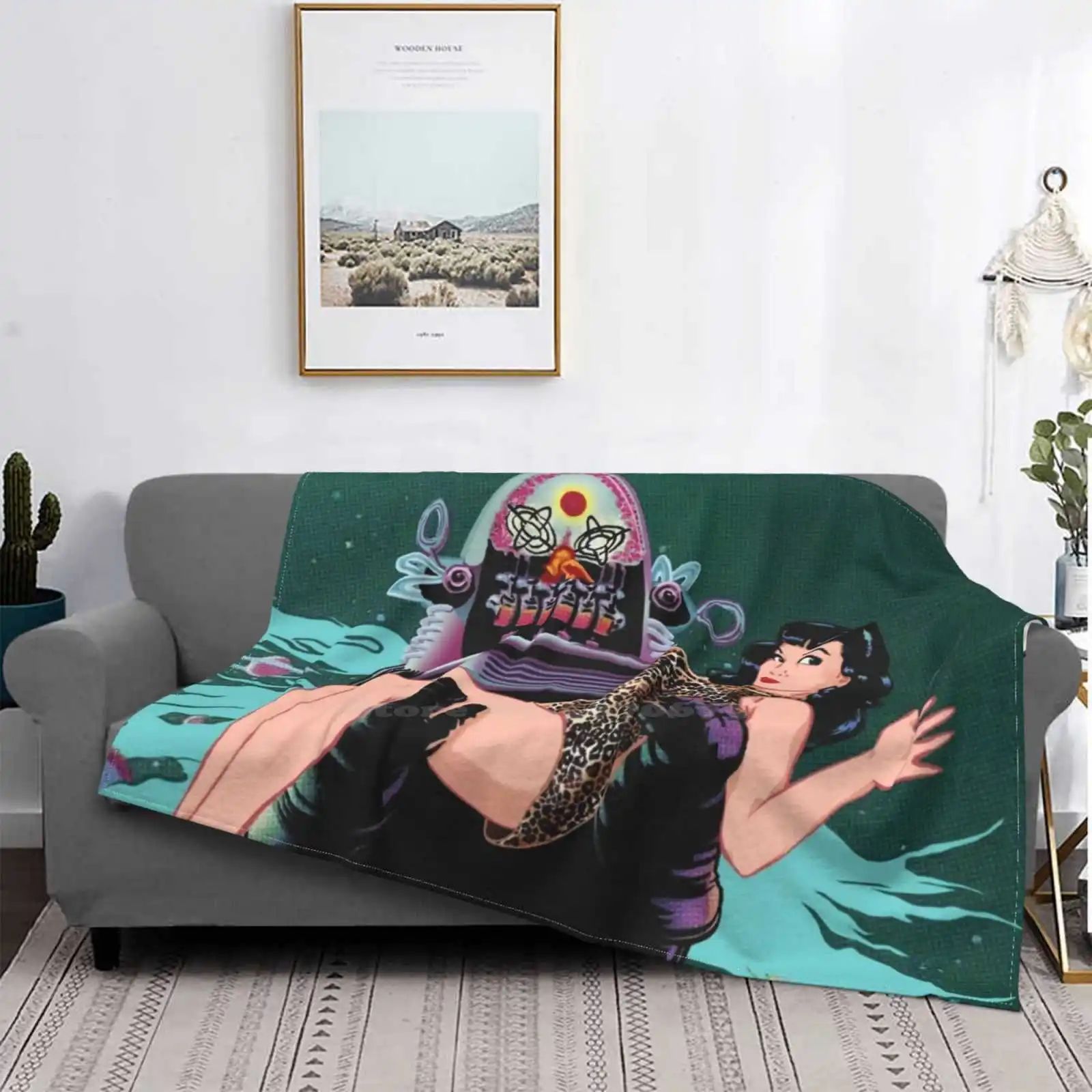 Robby E Bettie Coperta Di Flanella Per Uso Domestico Della Stanza Più Venduta Robby The Robot Roby Robot Bettie Page Fantascienza