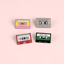 Vintage clásico broche esmaltado de metal Best 90's Cassette Tape Cassette Pin música Fan moda abrigo mochila regalo de joyería