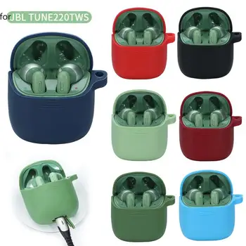

7 colors Silicone protection Case For Airpods Earphone Protective Cover with Charing port for BL jbl tune 220TWS headphone box