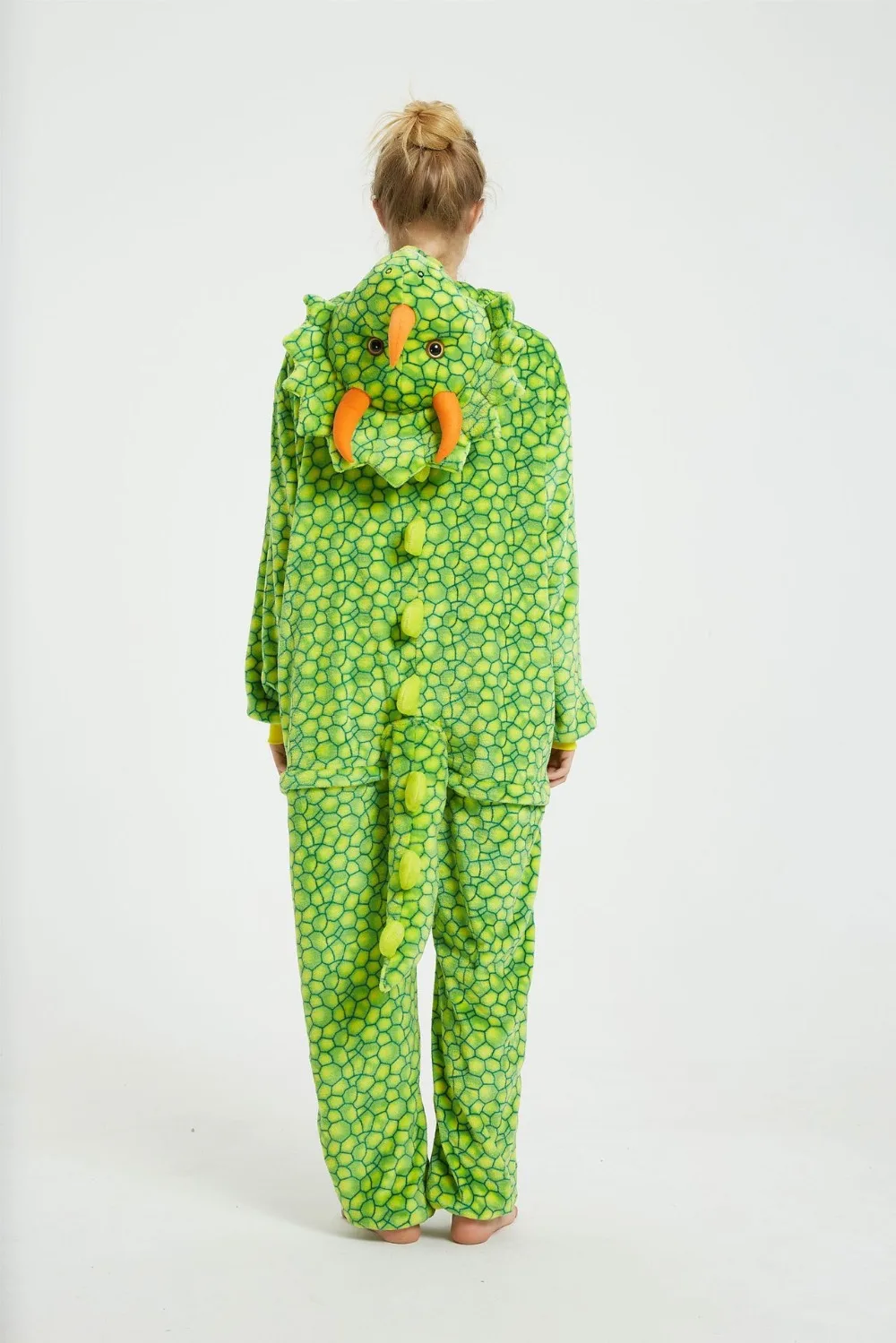 Кигуруми Комбинезоны для мужчин wo Мужчин Косплей Хэллоуин Зеленый Треугольник Дракон Рождественская вечеринка пижамы костюмы Карнавальный костюм